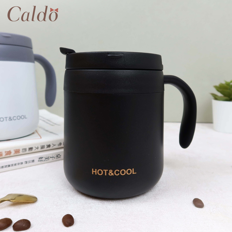 Matte Thermos Mug With Cover  -  L-LAM252BK, , large