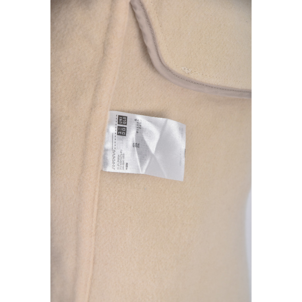(M) uniqlo質感大衣棕色綁帶外套二手衣, , large