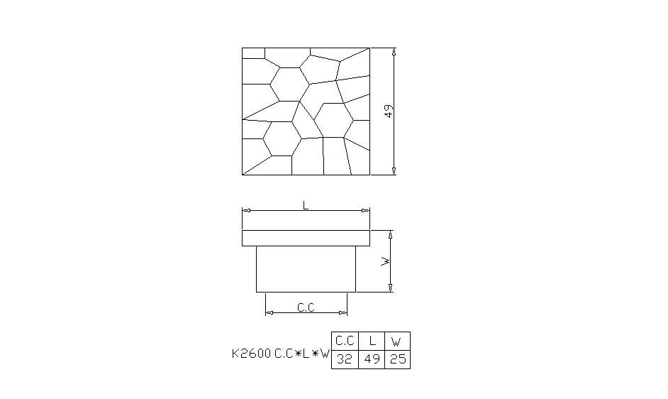 Square Pull Handle, , large