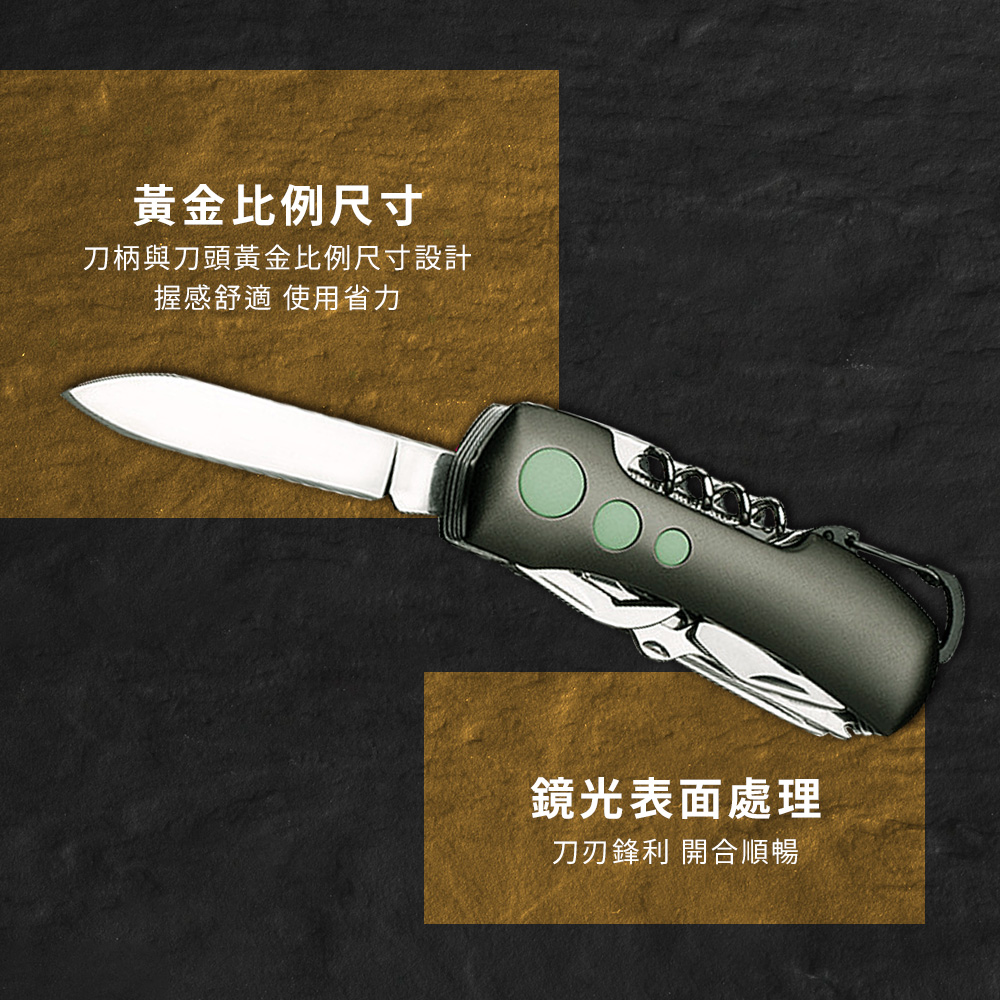 【金永利鋼刀】420不鏽鋼 15合一多功能萬用 折疊瑞士刀 露營用刀, , large