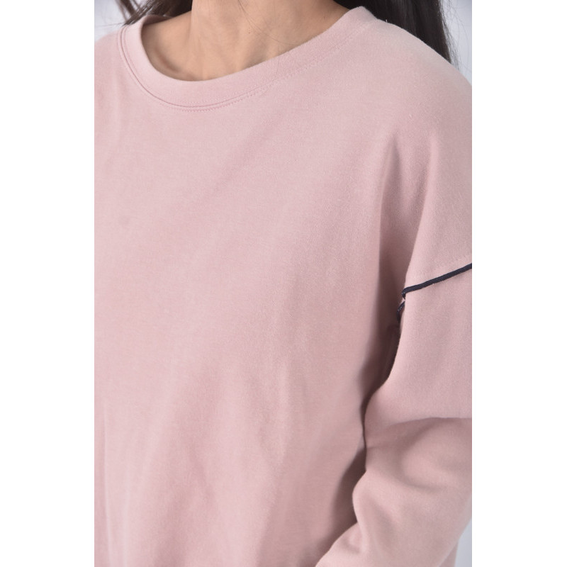 (XL) macaron韓牌質感圓領粉色長袖上衣二手衣, , large