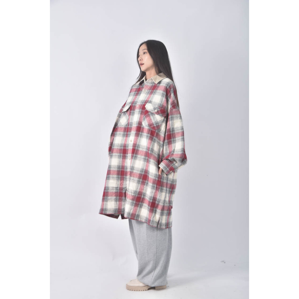 (2XL) niko and格紋紅色外套二手衣, , large
