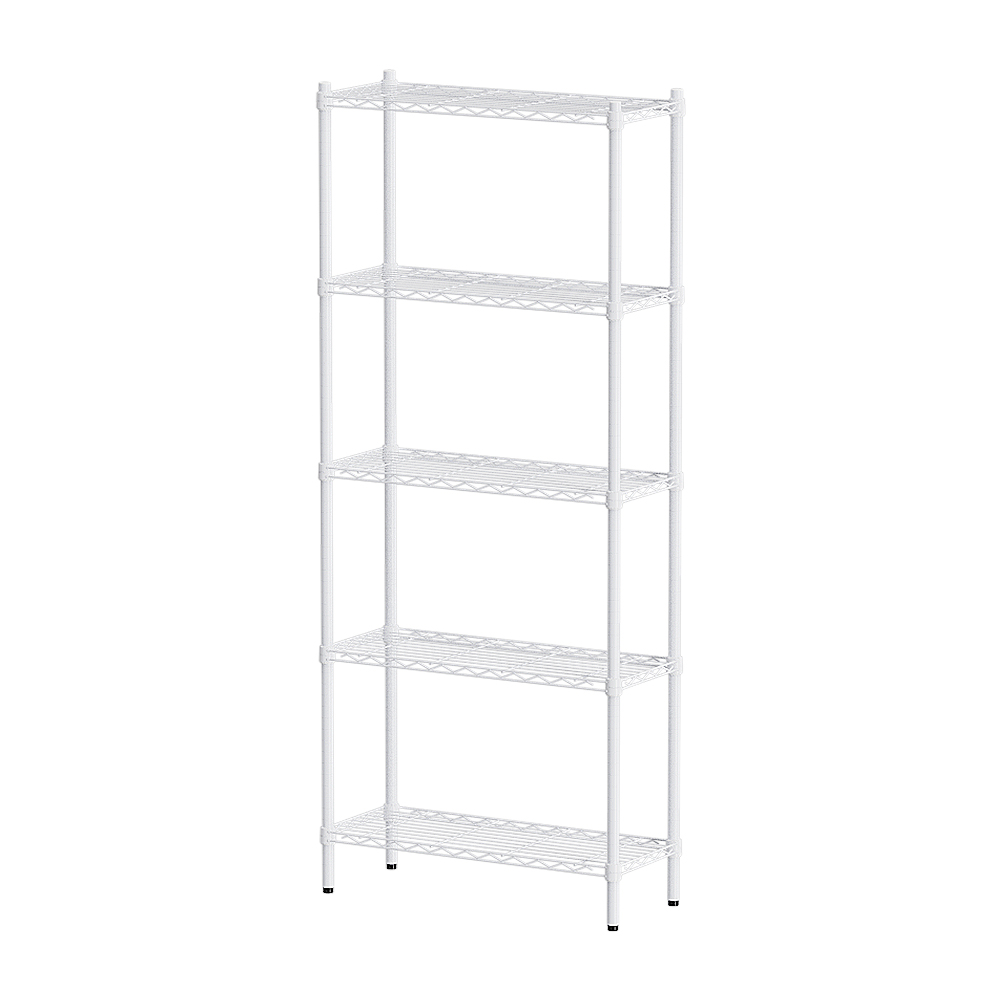【Y HOUSE】76x30x180cm Lightweight Five-layer Iron Rack Iron Rack Shelf-Painted White, , large