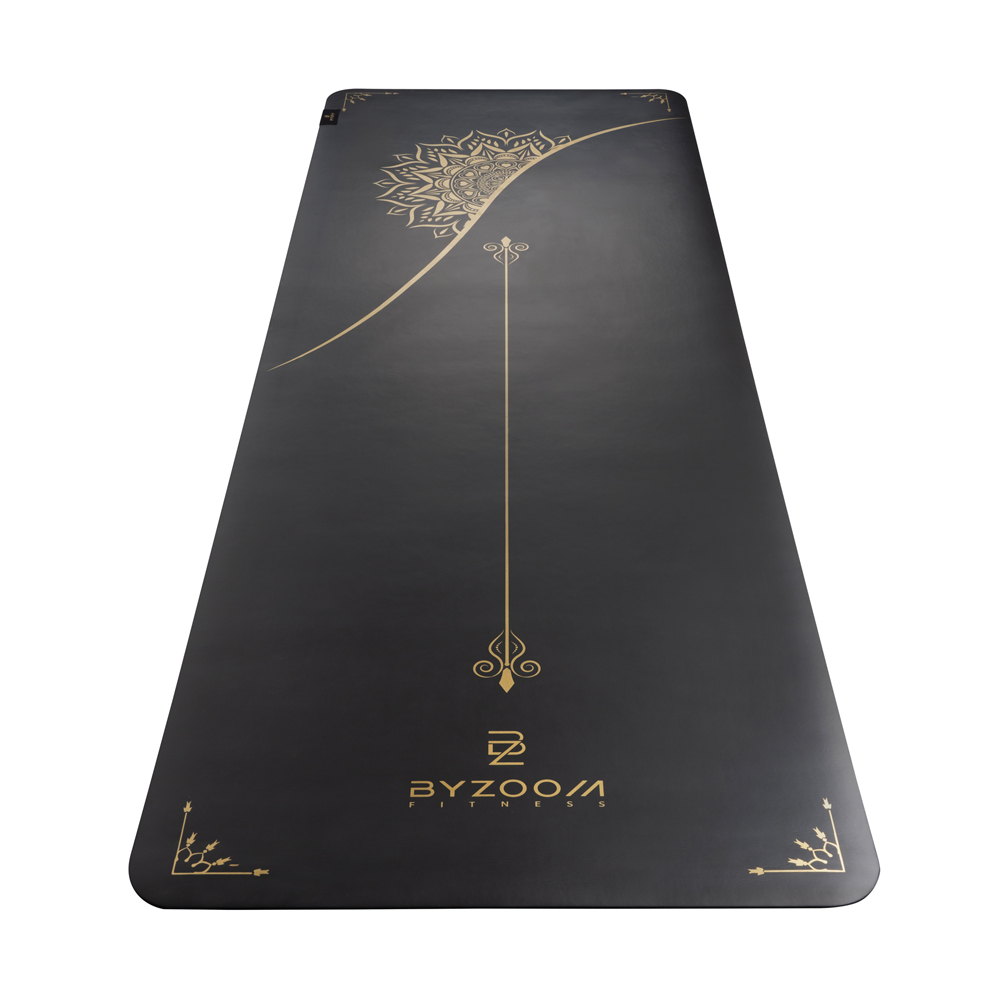 PU Natural Rubber Yoga Mat 5mm (black), , large