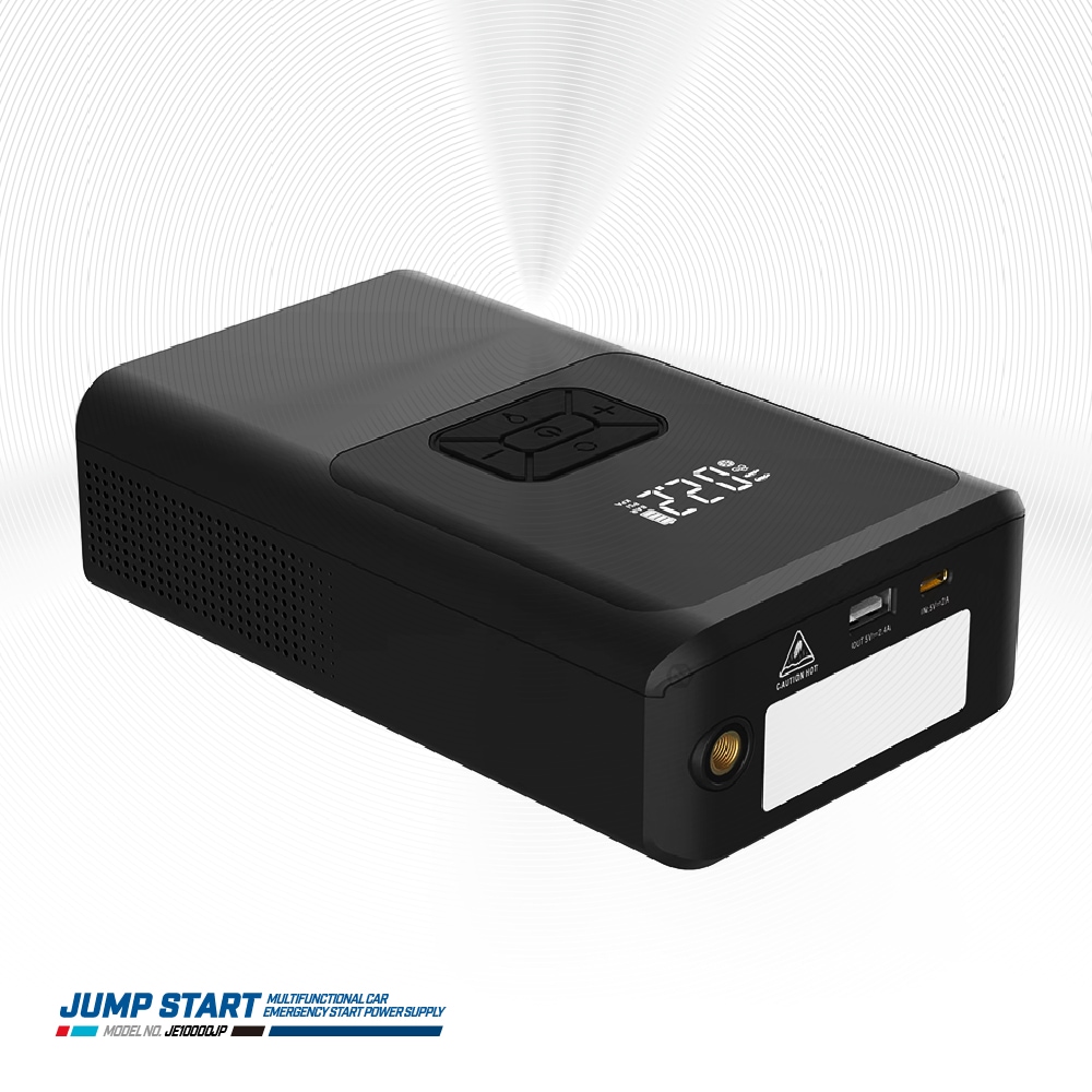 Energizer 4-in-1 Electric Air Inflator/Starter JE10000JP - Helps with vehicle rescue, air inflation, charging, and lighting. Includes storage bag. 12V., , large