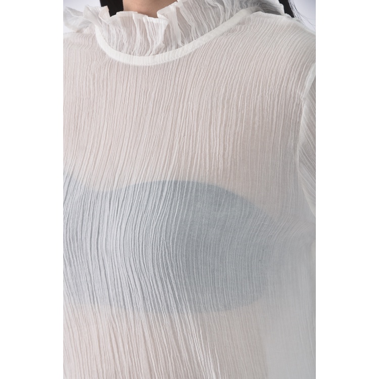 (S) white b日系內搭白色長袖上衣二手衣, , large
