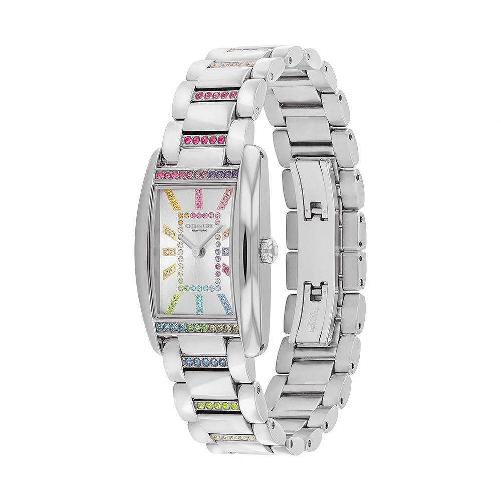 COACH Reese 輕奢晶鑽長方形女錶-24x35mm CO14504321, , large