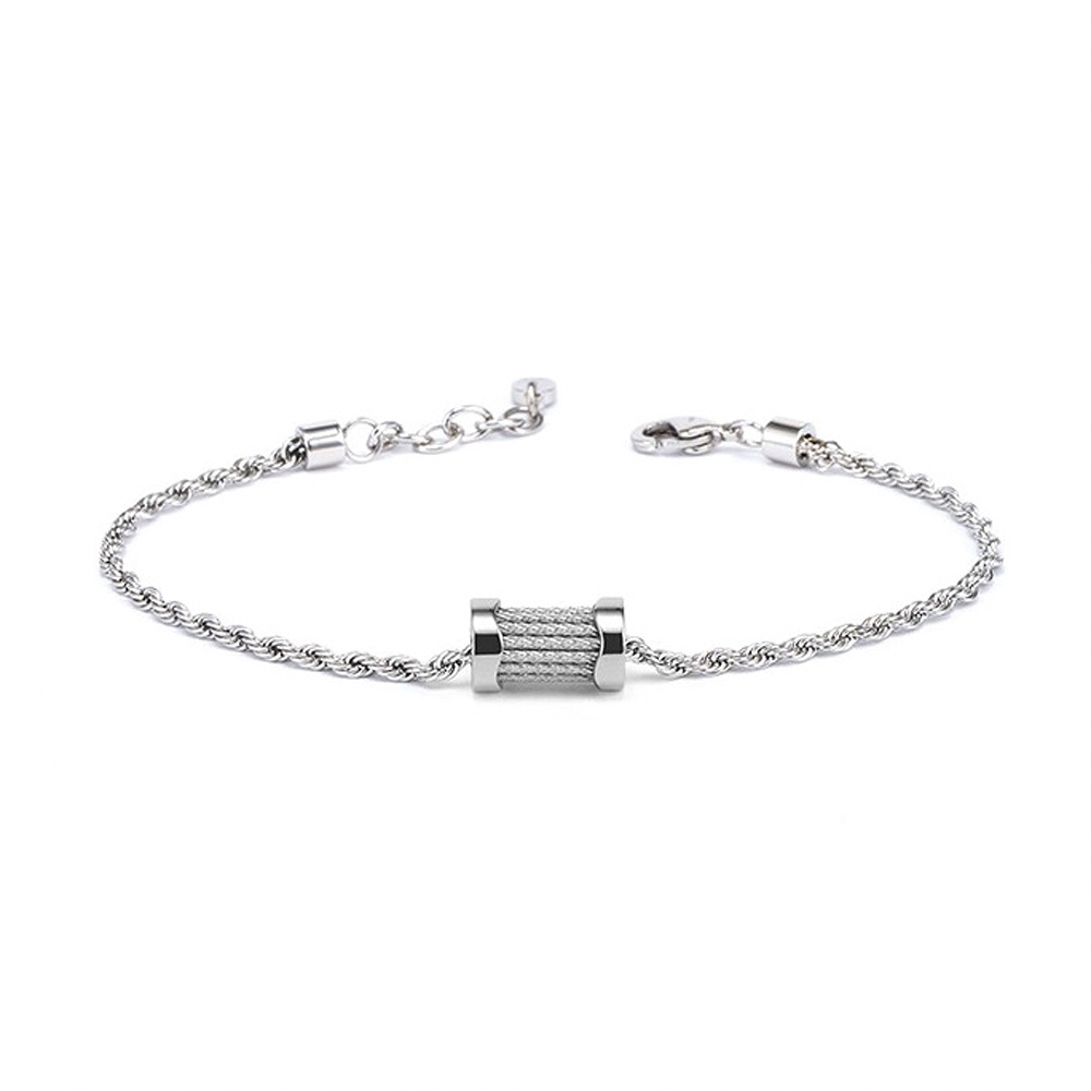 CHARRIOL 夏利豪 FOREVER WAVES CHARMS 鋼索手鍊 送禮推薦 06-101-1139-15, , large