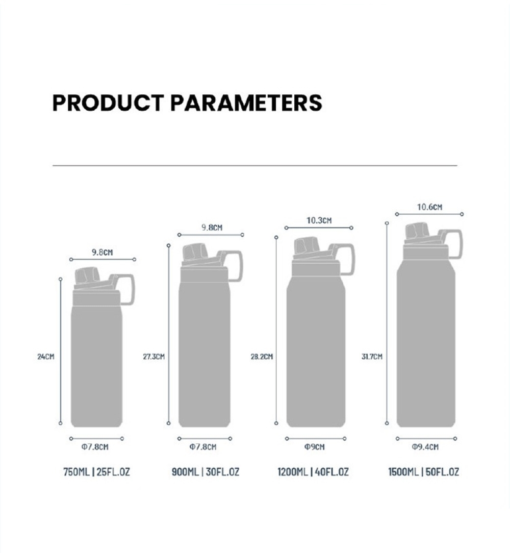 【H&R安室家】TYESO泰碩 提把304不鏽鋼保溫瓶750ml(H74), , large