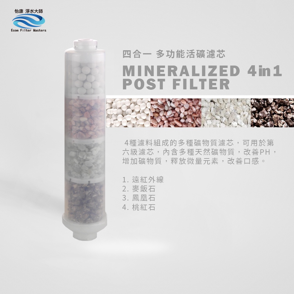 【怡康淨水】後置小T33四合一礦石濾心, , large