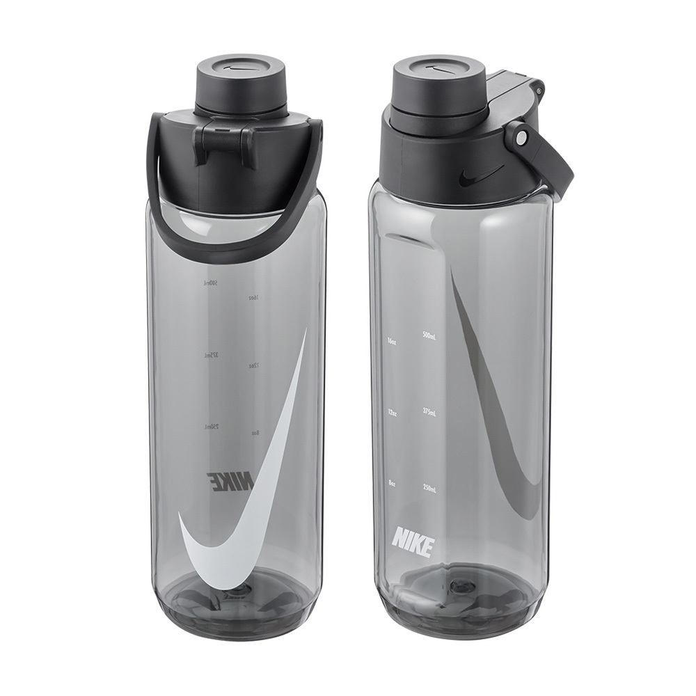 NIKE TR RECHARGE 大口徑水壺 24OZ/709ML 運動水壺 隨身杯 水瓶 可機洗 防漏 耐熱 透明黑