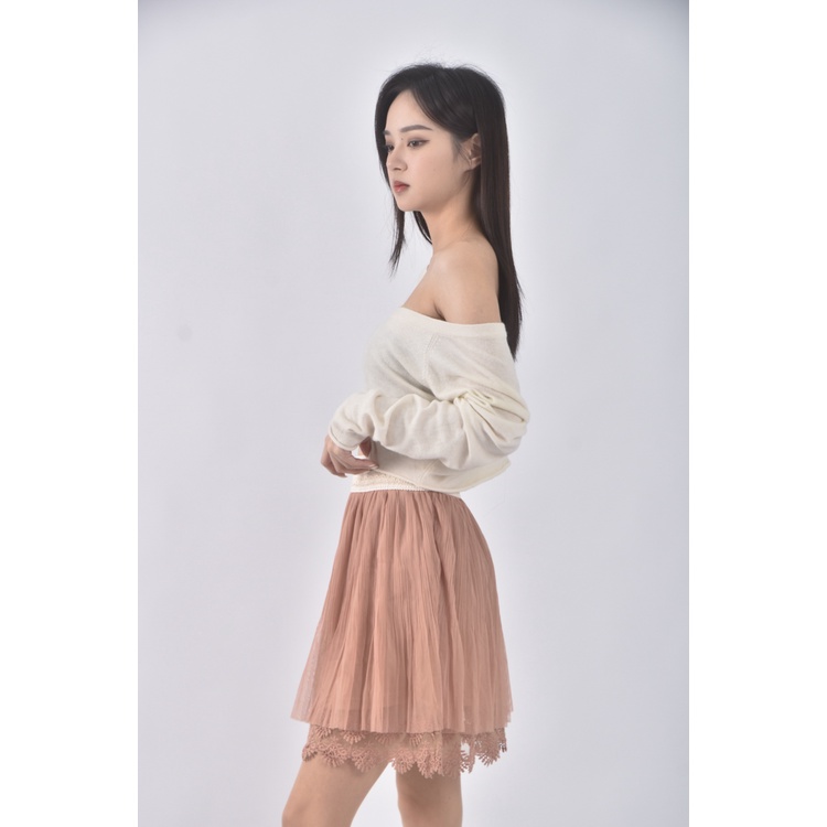 (L) earth music ecology吊帶棉質杏色短裙二手衣, , large