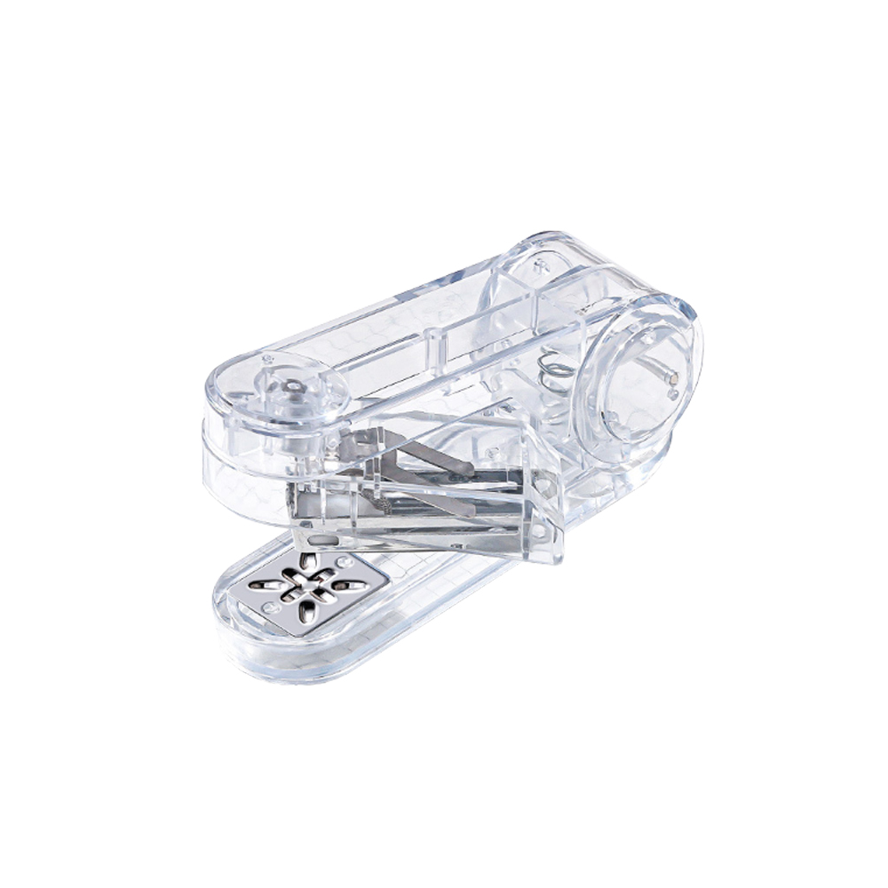 【上手家居】360度旋轉訂書機-透明(釘書機/裝訂機/省力訂書機), , large