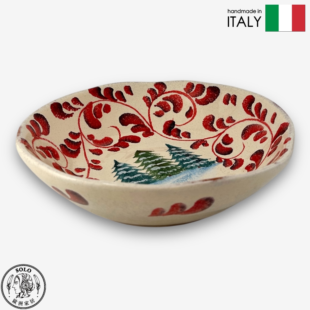 【SOLO Vintage】Modigliani Italian Pottery 19cm Pasta Plate Deep Round Plate Soup Plate BA Alpine Hut Series, , large
