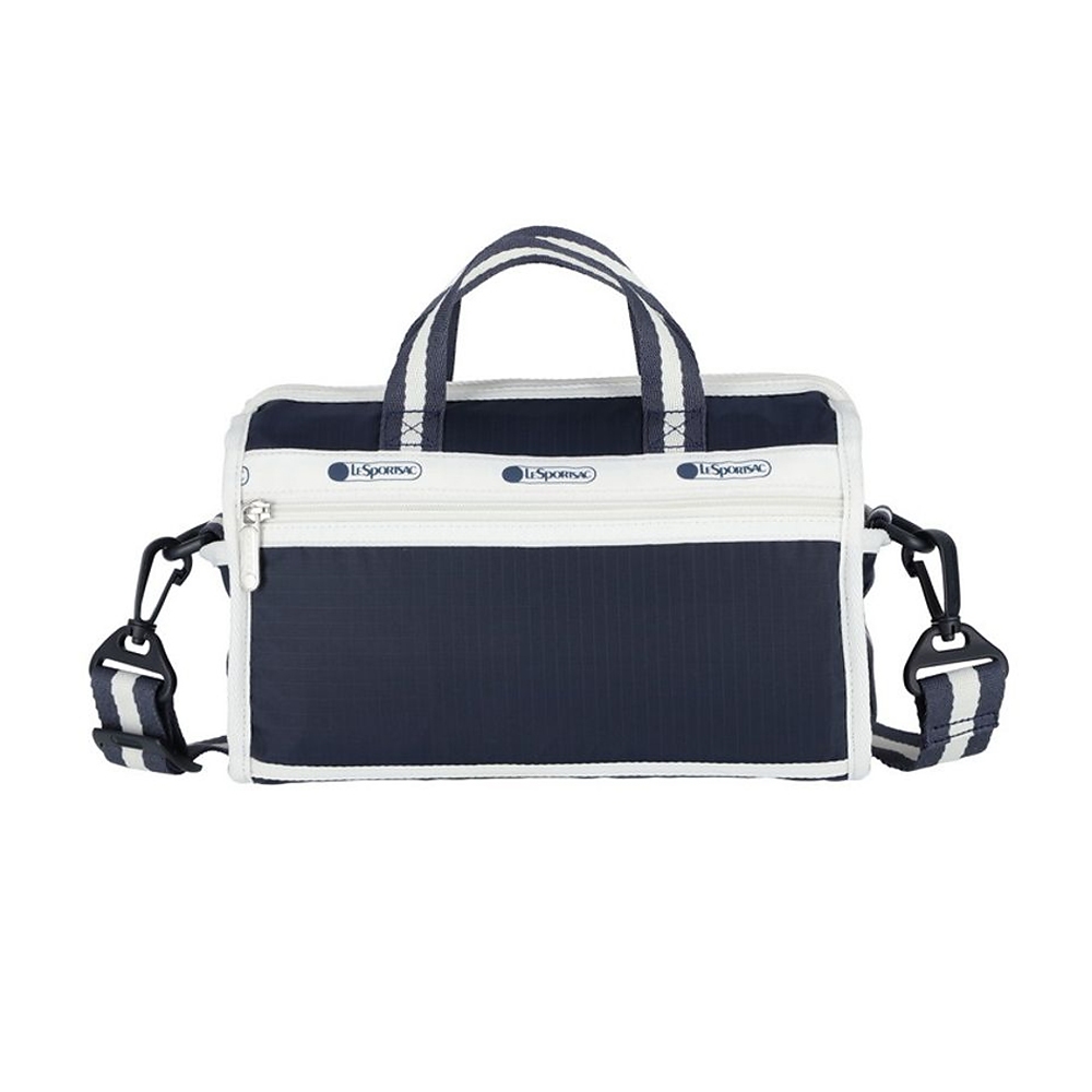 Lesportsac Mini Duffel Crossbody 運動風手提肩背兩用小包/ 條紋海軍藍, , large