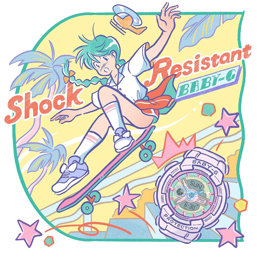 CASIO 卡西歐 BABY-G 粉紫色 柔和色調手錶 BA-110XPM-6A, , large