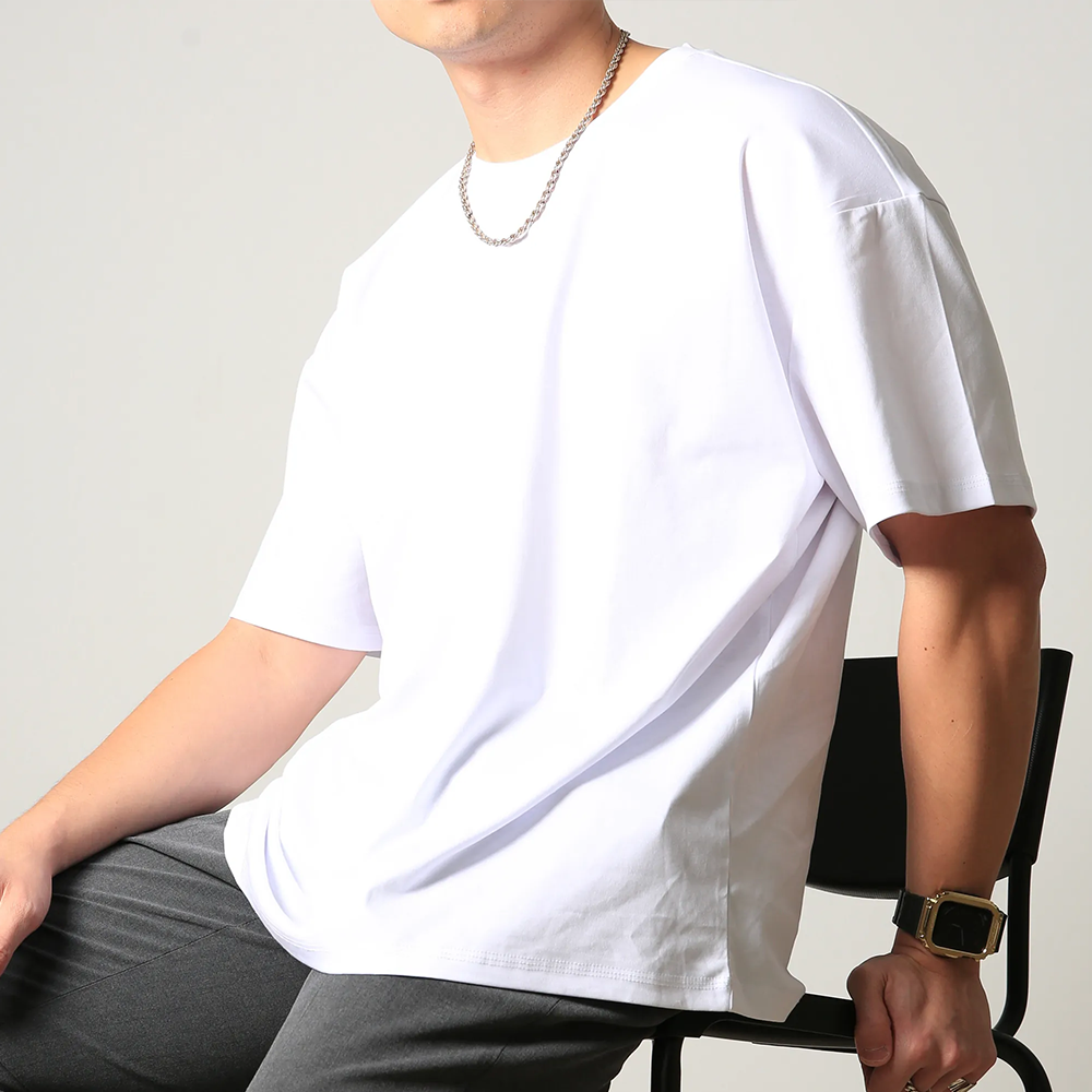 【RAZZO】American functional comfortable anti-fouling T (drop shoulder style), , large