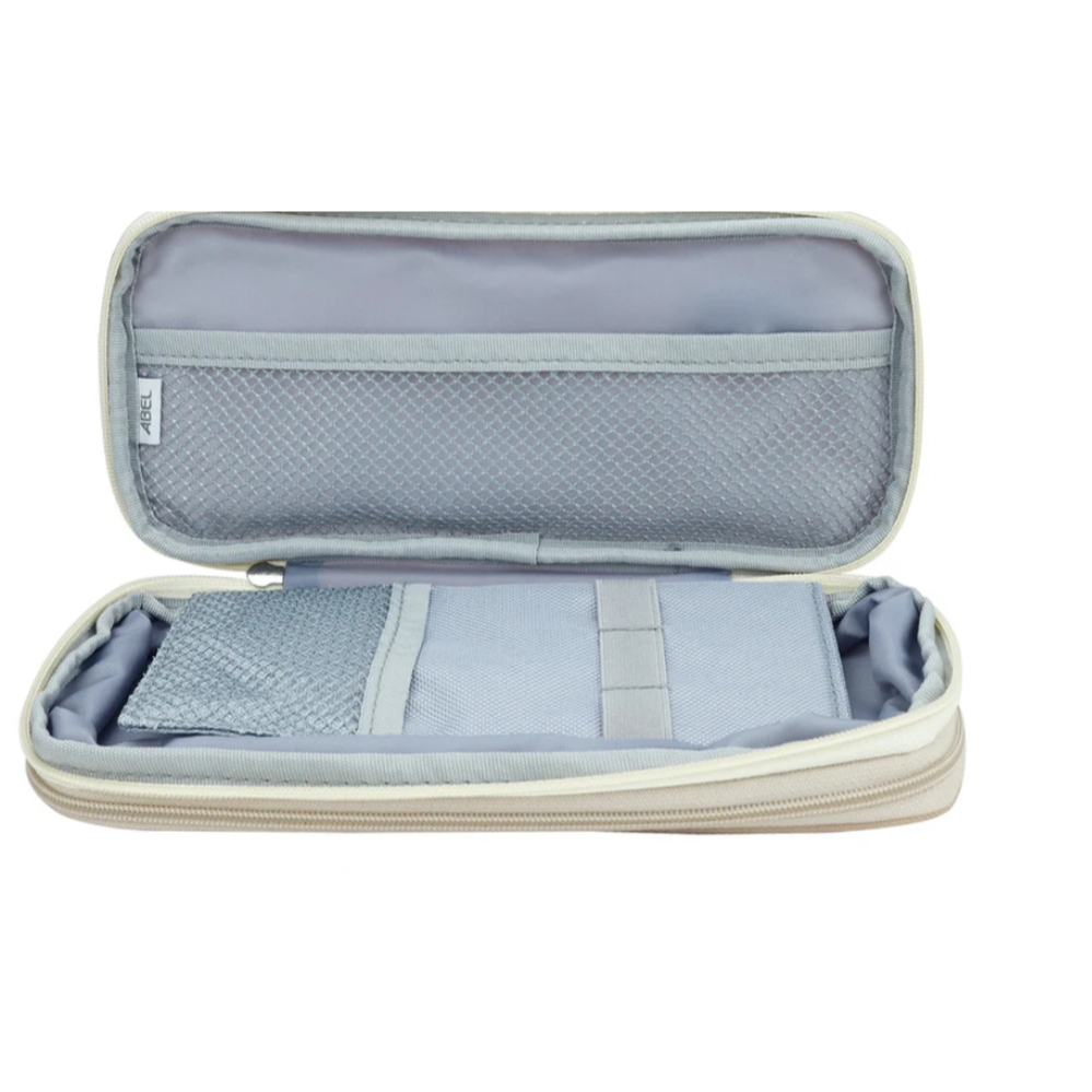 力大牌ABEL 擴充式隨行筆帶收納袋(08702)  灰藍/粉藕粉藕, , large