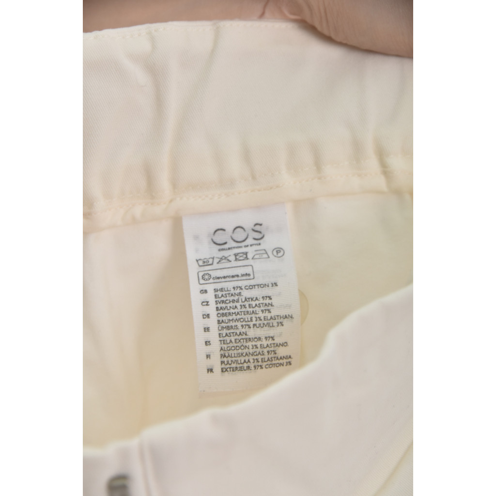 (XL) cos高腰寬版白色長褲二手衣, , large