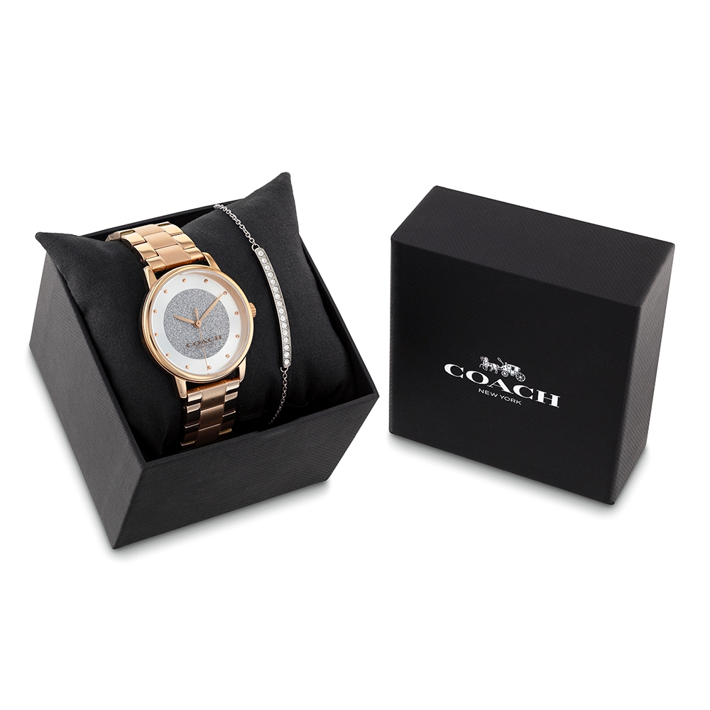 COACH 閃耀水晶女錶 手鍊套錶-36mm CO14000090, , large
