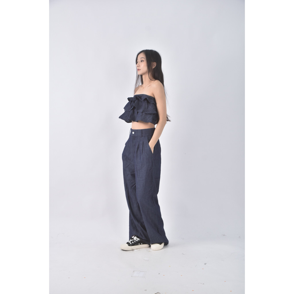 (M) jccrew無袖藍色套裝二手衣, , large