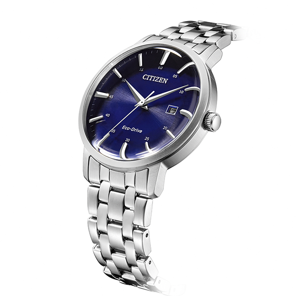 CITIZEN 星辰 光動能簡約手錶 BM7461-85L, , large