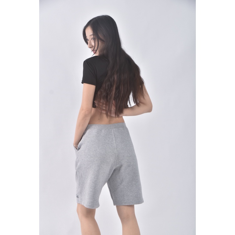 (S) uniqlo高腰質感棉質灰色短褲二手衣, , large