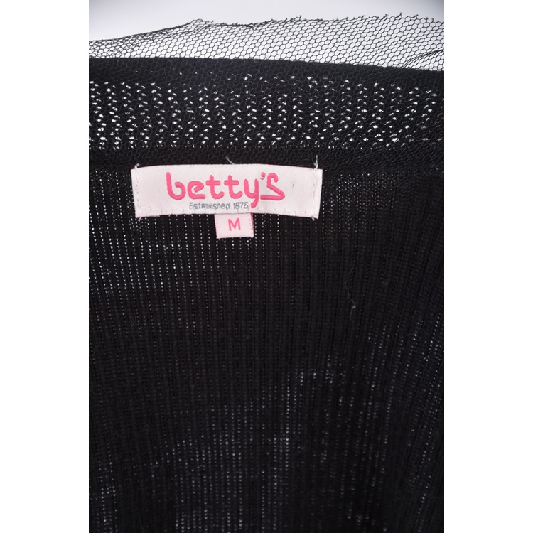 (S) betty s羊毛V領黑色長袖上衣二手衣, , large