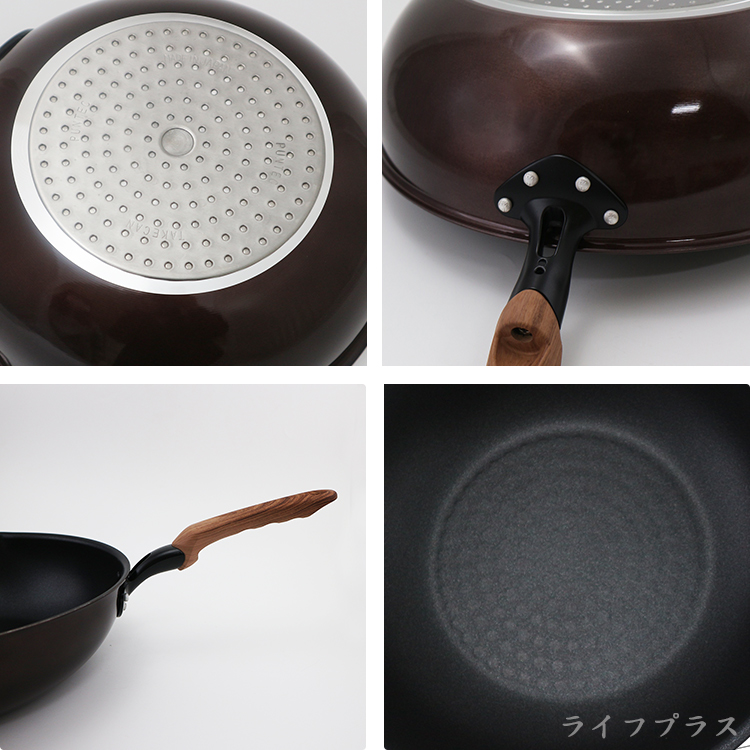 日本製和樂亭IH大金不沾深型炒鍋-30cm-1支, , large