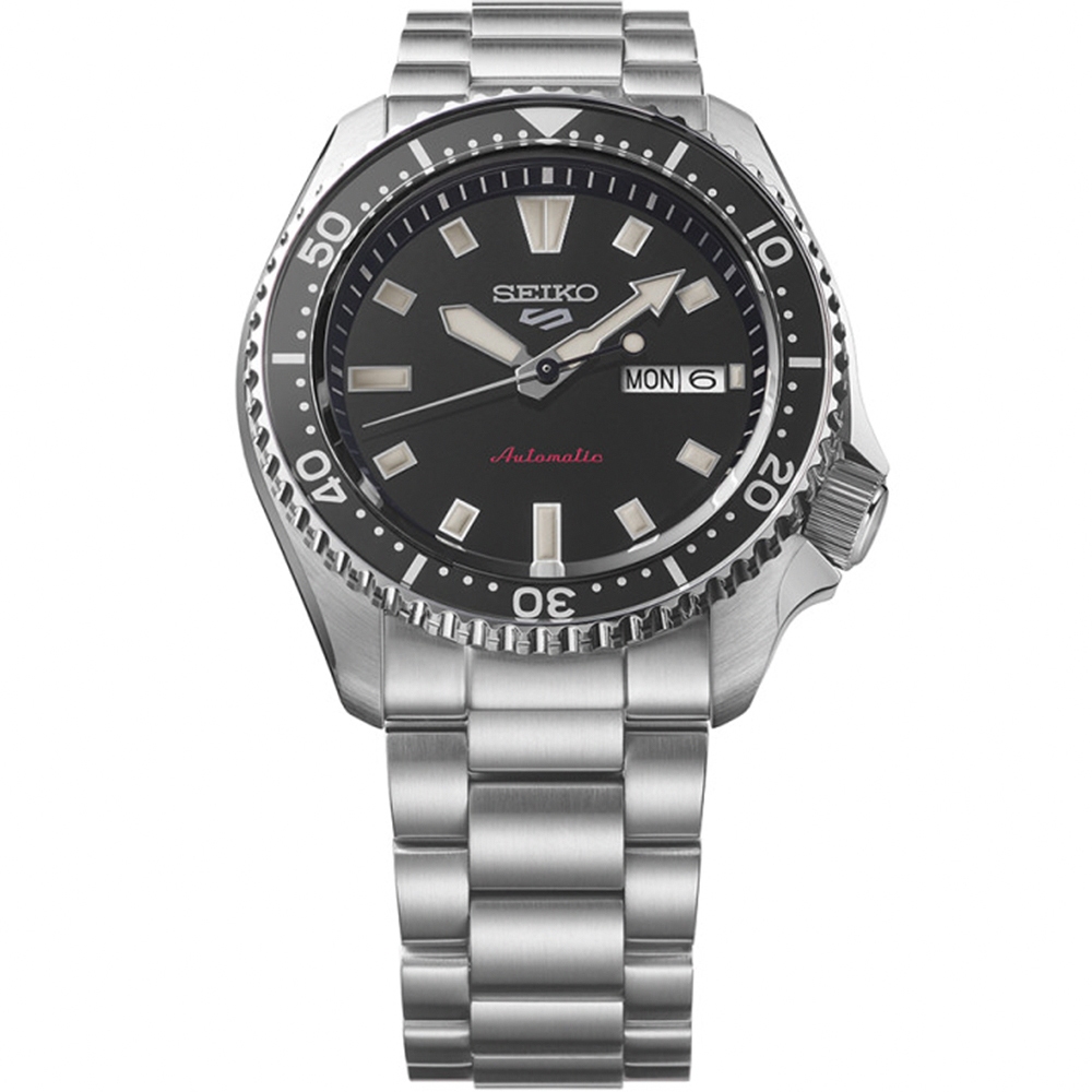 |預售|SEIKO 精工 5 Sports SKX 經典復刻機械錶-銀X黑 SRPL85K1/4R36-17K0D, , large