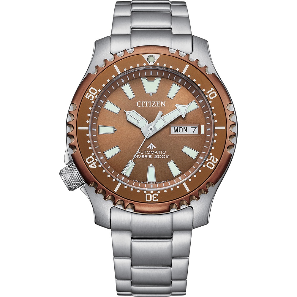 CITIZEN 星辰 PROMASTER 鋼鐵河豚復刻機械錶 附贈橡膠錶帶 NY0164-65X, , large