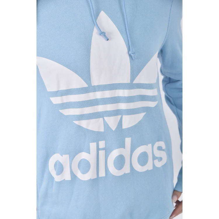 (S) adidas質感棉質連帽藍色長袖上衣二手衣, , large