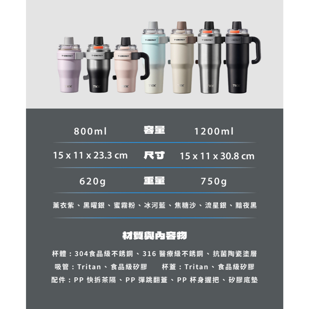 【複製】TKK跳跳超霸杯｜冰壩杯大容量｜陶瓷內膽｜內含泡茶神器｜長效保冰, , large