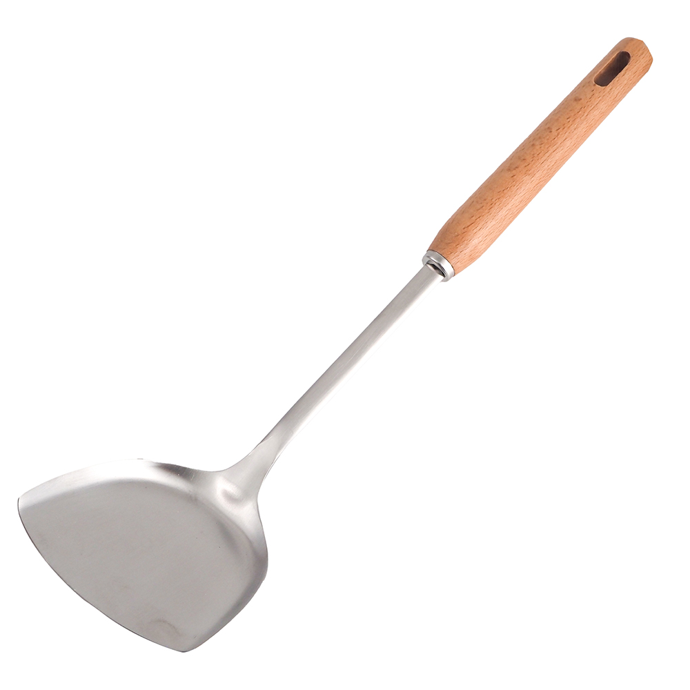 御廚系櫸木柄304不鏽鋼煎匙-2入, , large