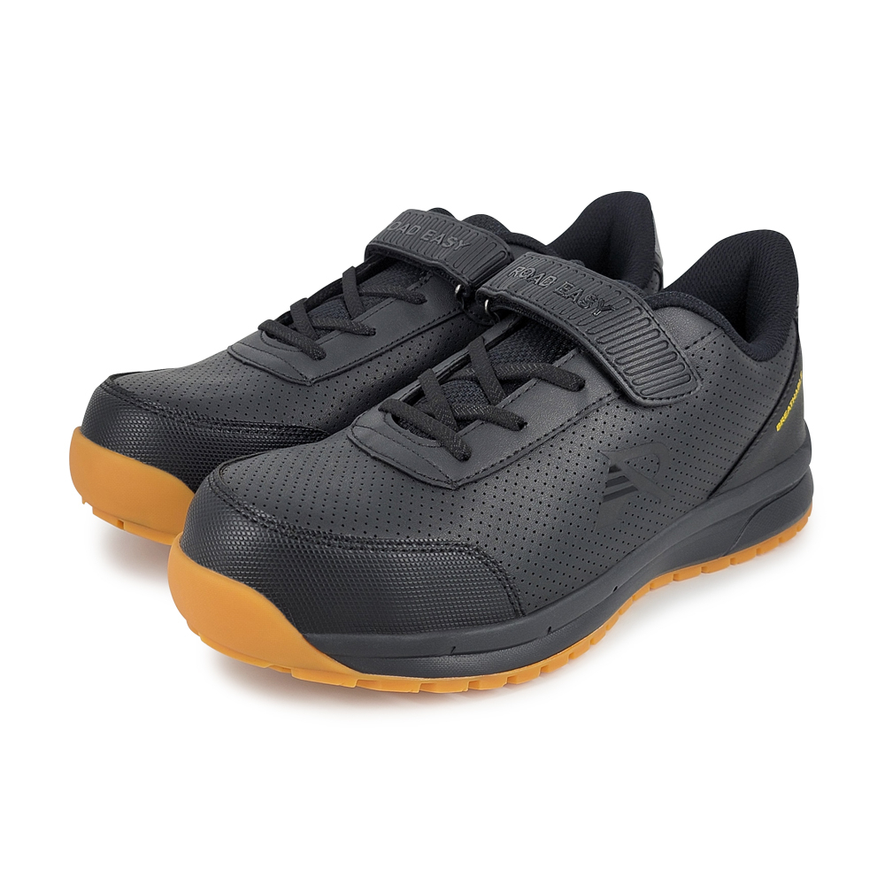 ROAD EASY MIT防潑水防護鞋 工作鞋 安全鞋 鋼頭鞋 台灣製造 寬楦 防穿刺 反光 透氣 散熱 耐油 防滑 黑, , large
