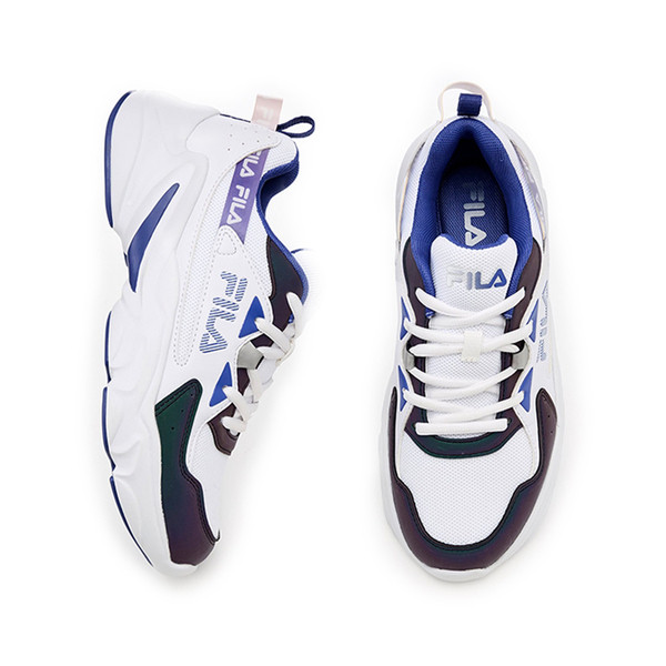 Kixpress-Fila Hidden Tape 10 女 運動休閒鞋 老爹鞋 復古鞋 舒適 白 藍紫 [5-C329Z-199], , large