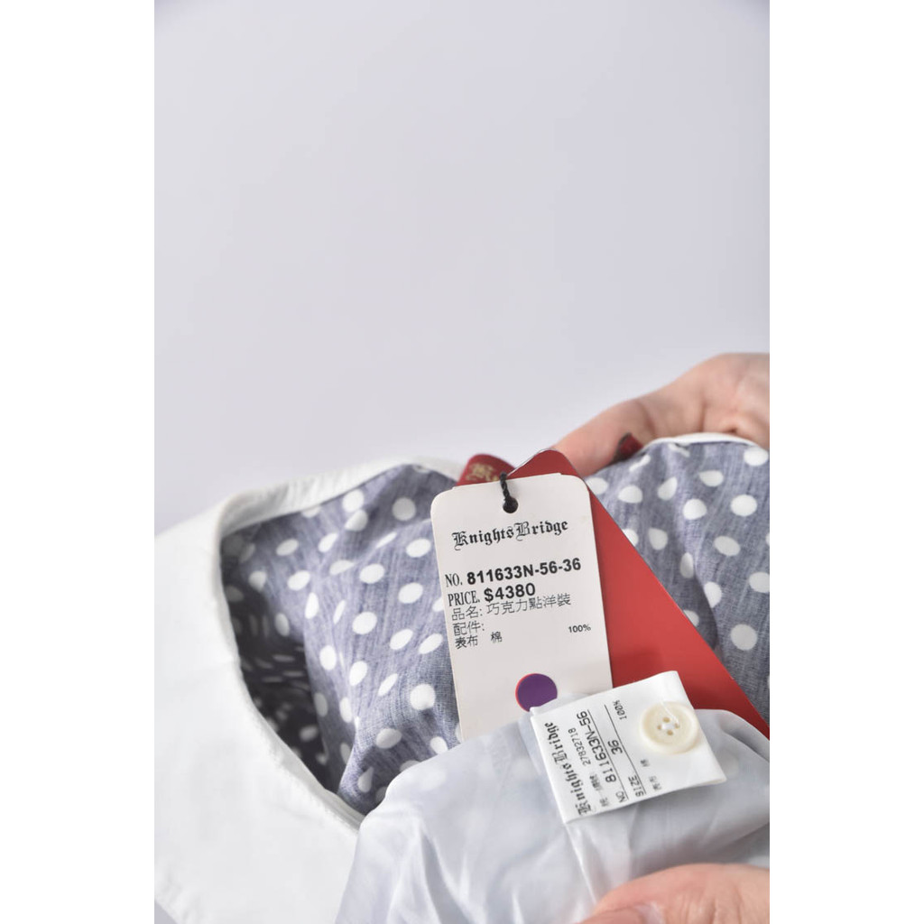 (S) knights bridge點點藍色洋裝二手衣, , large