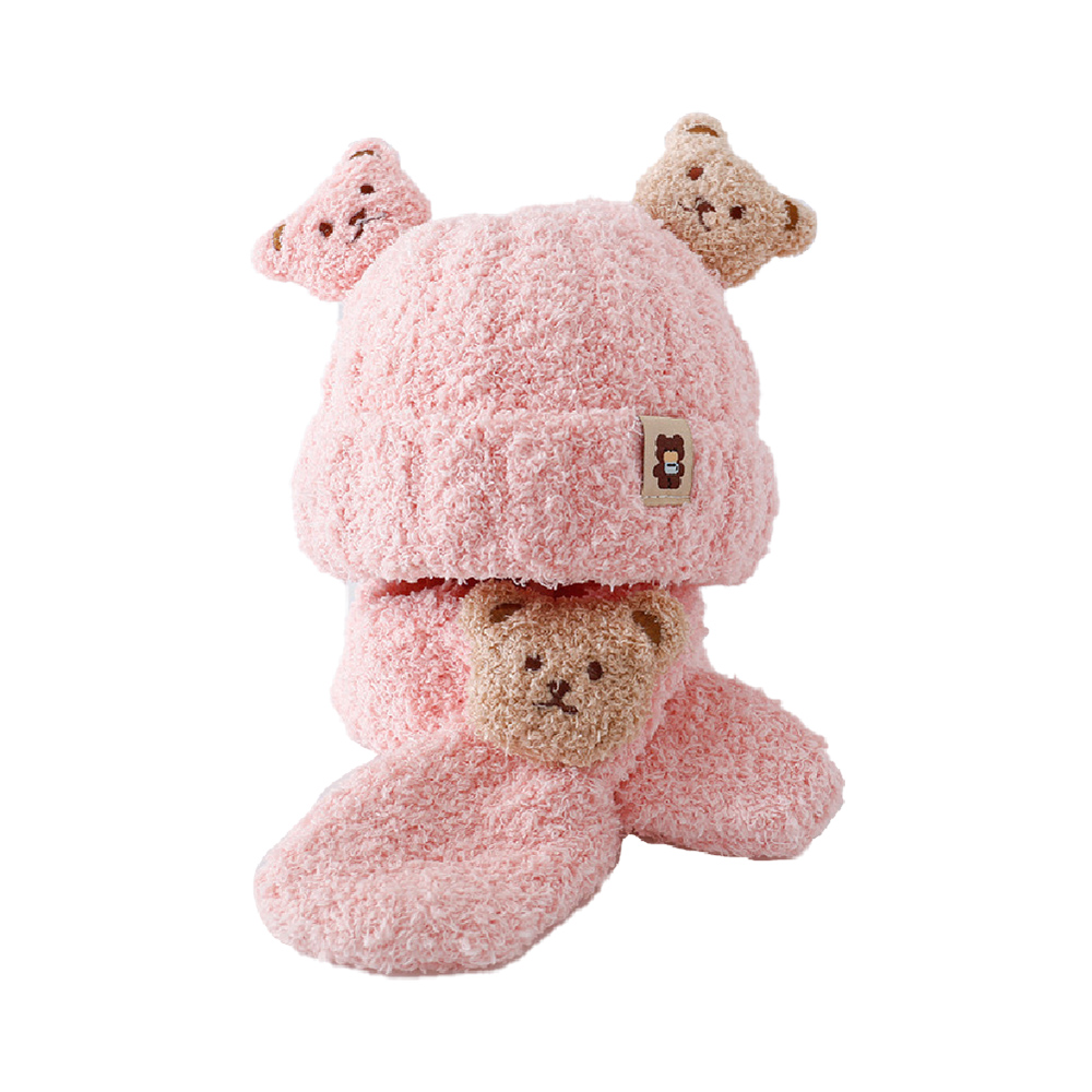 Bear Knit Hat and Scarf Set, , large