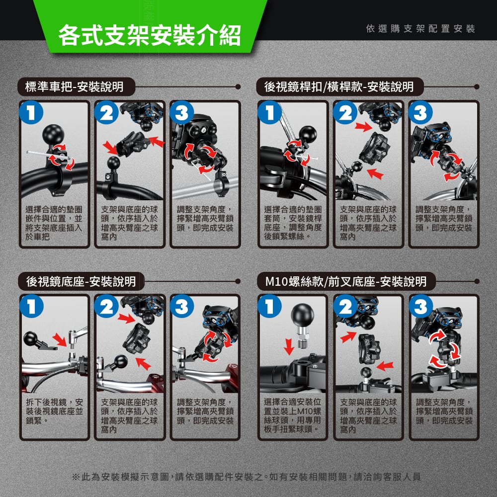 KEWIG 凱威格 M8SPA-C1 標準把手 機車手機架 升級制震 鋁合金面板 工廠直營 原廠公司貨 安全快扣 輕鬆取放, , large