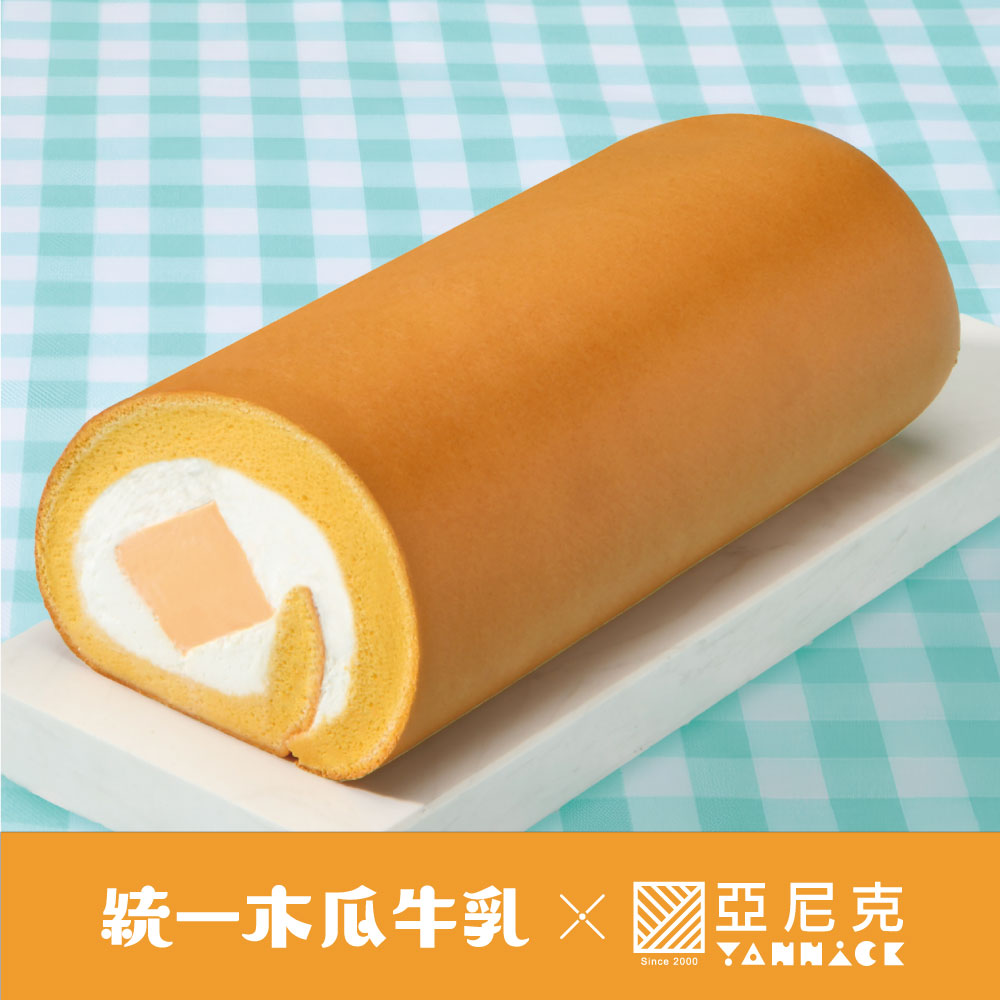 【Yannick 】Papaya Panna Cotta with Roll Cake(18CM / Roll), , large