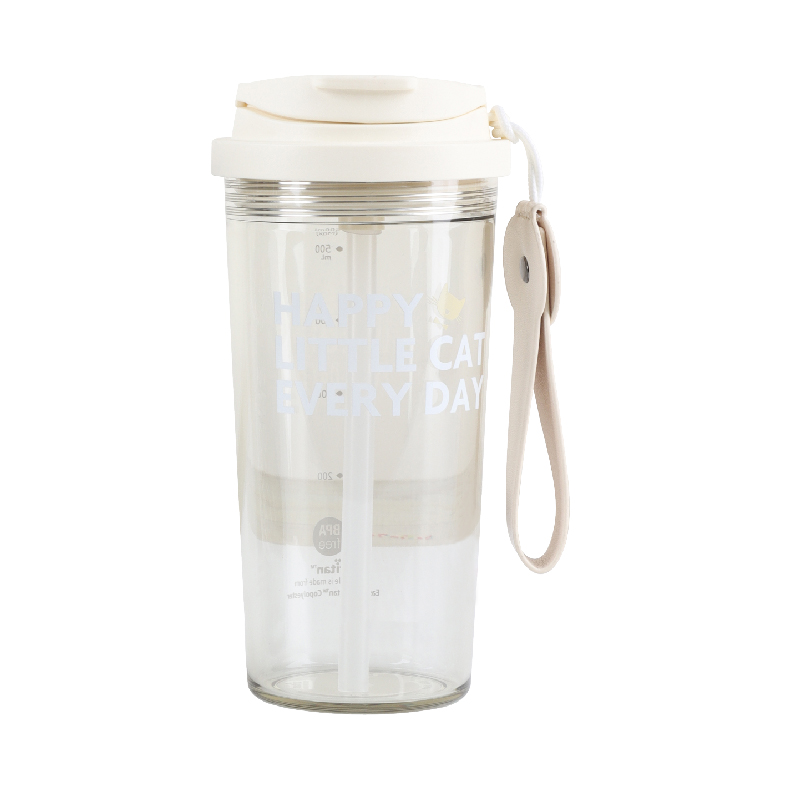 好室喵咖啡時光雙飲水杯600ml, , large