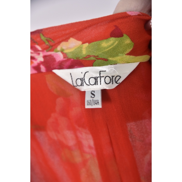 (S) laicarfore質感無袖紅色上衣二手衣, , large