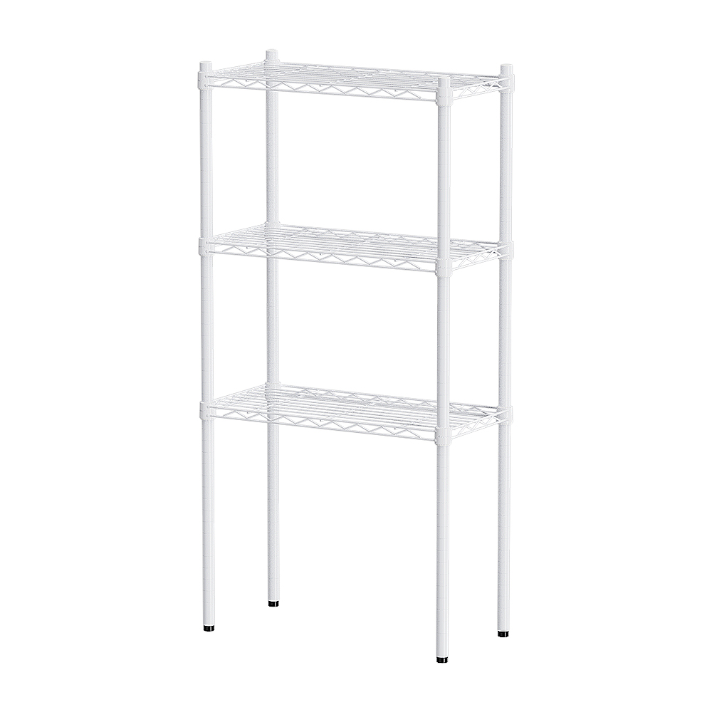 【Y HOUSE】60x30x120cm Lightweight Three-layer Iron Rack Iron Rack Shelf-Painted White, , large