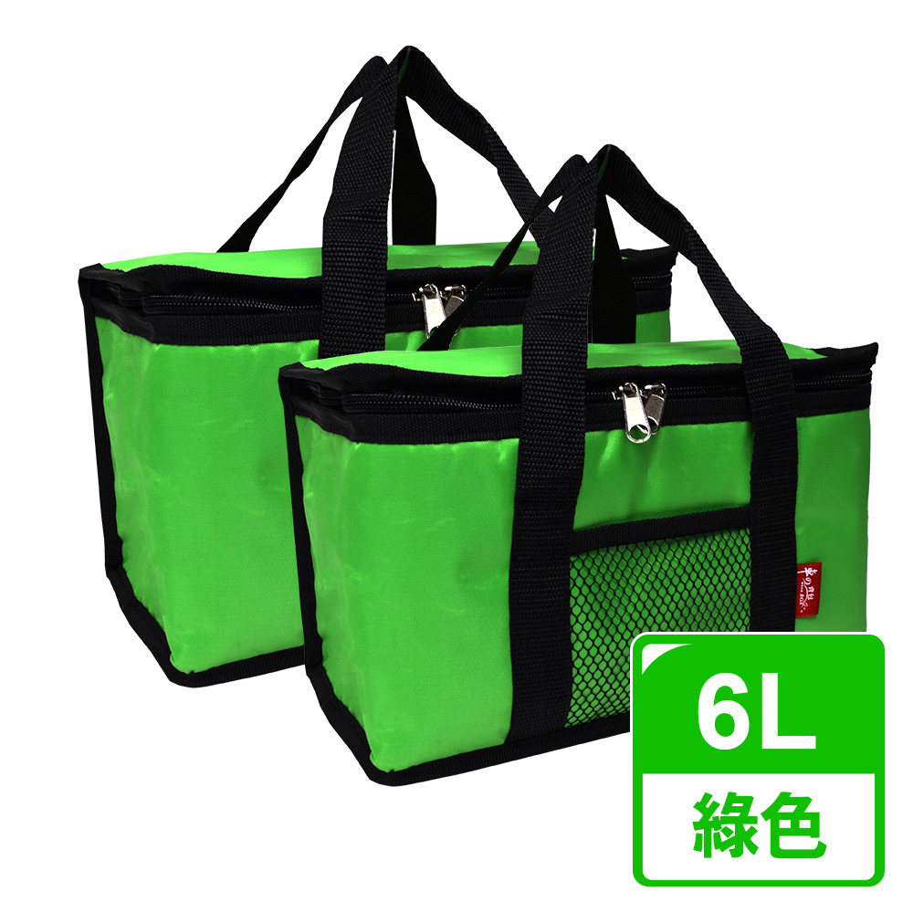 【G+居家】2入防潑水亮彩保溫保冰袋6L一般款(保溫保冰袋/露營保冷袋/肩背袋/手提環保袋/外送袋/保鮮袋/野餐袋/保溫餐袋/手提袋), , large