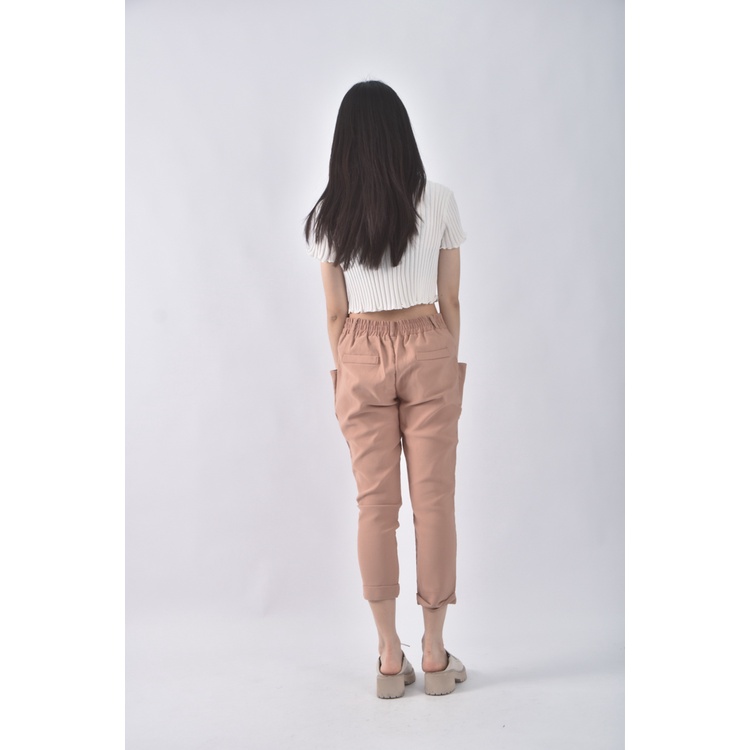 (XL) queen shop寬版粉色長褲二手衣, , large