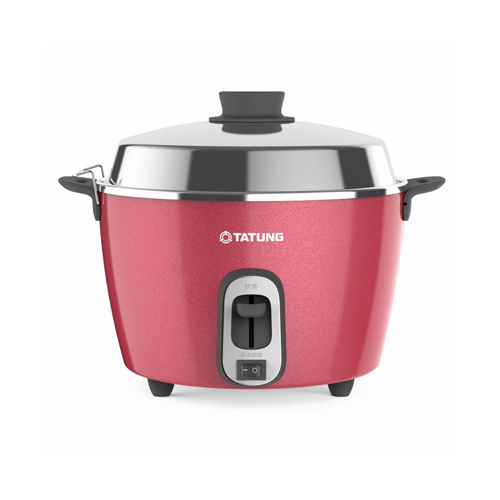 TATUNG 6-Cup Magenta Stainless Steel Electric Cooker TAC-06R-NR, , large