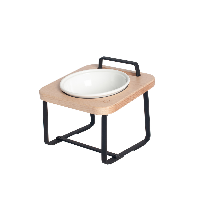 【paipaipets】 Natural Wood Elevated Pet Bowl - XS/Maple, , large