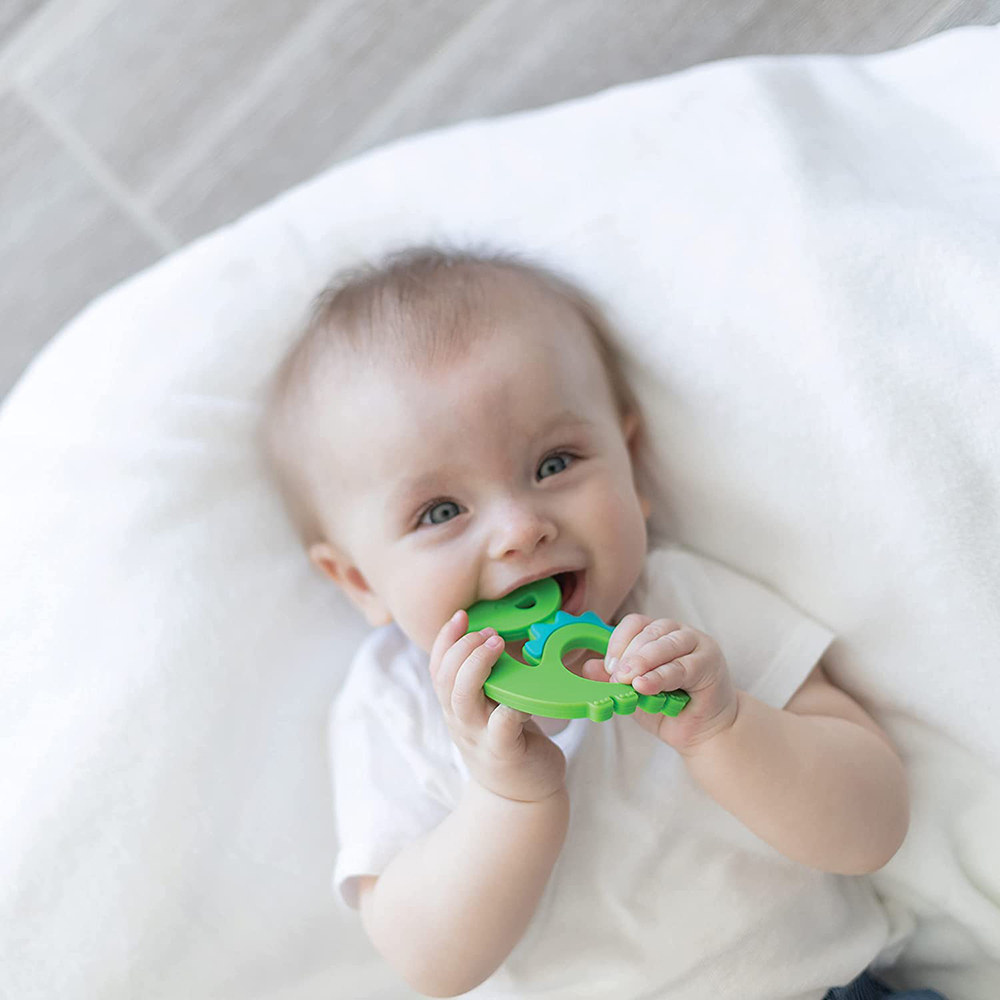 Bumkins 矽膠固齒器-恐龍, , large