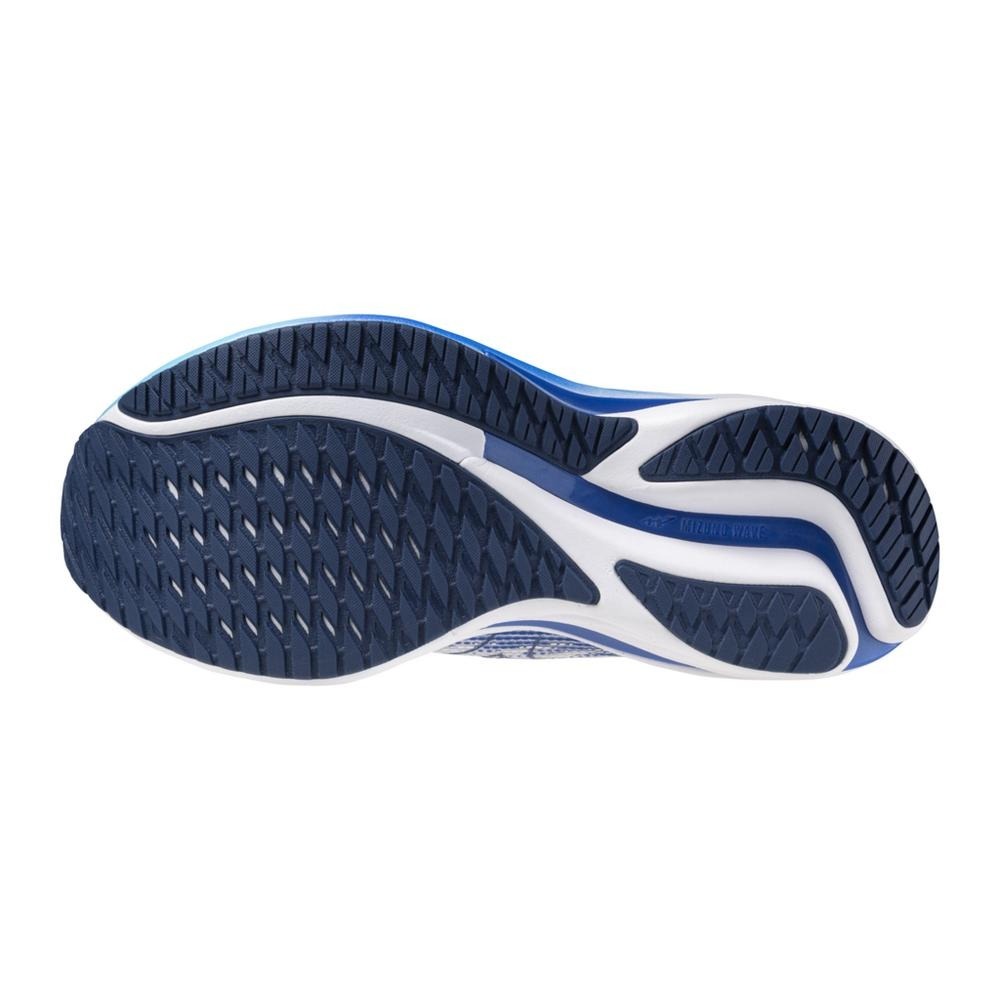 MIZUNO WAVE RIDER 28 男慢跑鞋 超寬楦 運動鞋 白藍 J1GC240401 【樂買網】, , large