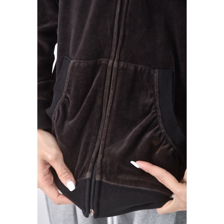 (S) net質感棉質連帽黑色外套二手衣, , large